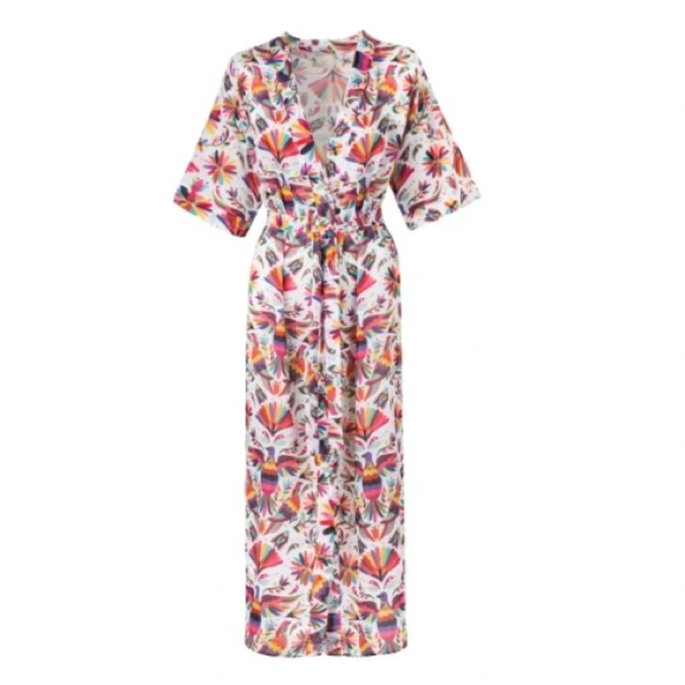 NWOT Verdelimon Caftan Swim Cover-up In Tapiz One Size fits most retail $257 - Picture 4 of 12
